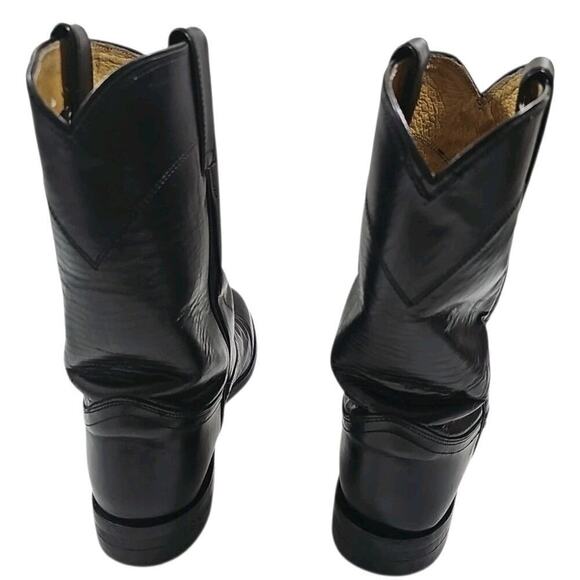 Justin ~Men\'s Size 9.5B~ Black Leather Western Boots. main image 8